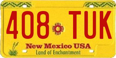 NM license plate 408TUK