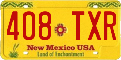 NM license plate 408TXR