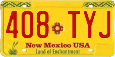 NM license plate 408TYJ