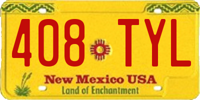 NM license plate 408TYL