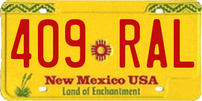 NM license plate 409RAL