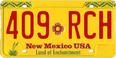 NM license plate 409RCH