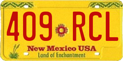 NM license plate 409RCL