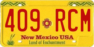 NM license plate 409RCM