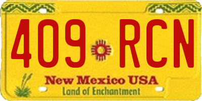 NM license plate 409RCN