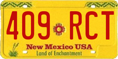 NM license plate 409RCT