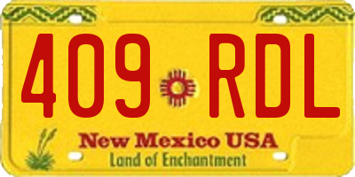 NM license plate 409RDL