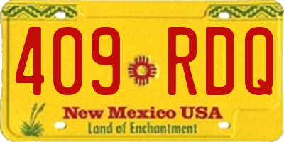 NM license plate 409RDQ