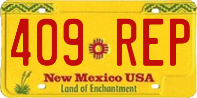 NM license plate 409REP
