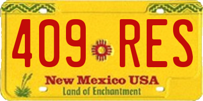 NM license plate 409RES