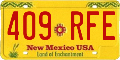 NM license plate 409RFE