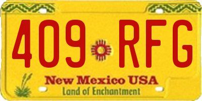 NM license plate 409RFG