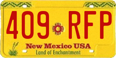 NM license plate 409RFP