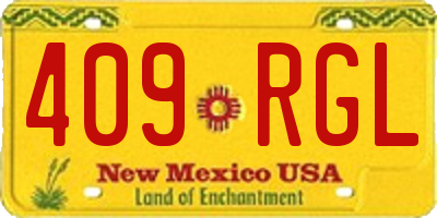 NM license plate 409RGL