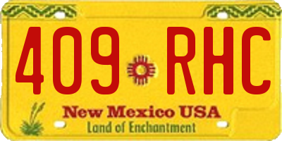 NM license plate 409RHC
