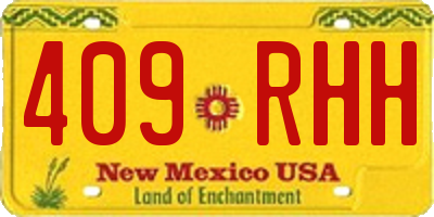 NM license plate 409RHH