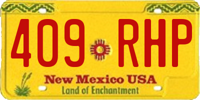 NM license plate 409RHP