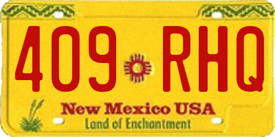 NM license plate 409RHQ
