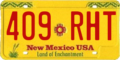 NM license plate 409RHT