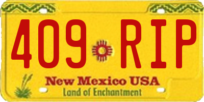NM license plate 409RIP