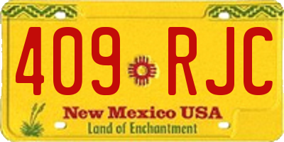NM license plate 409RJC