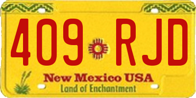 NM license plate 409RJD