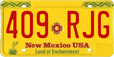 NM license plate 409RJG
