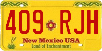 NM license plate 409RJH