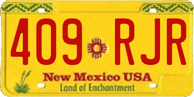 NM license plate 409RJR