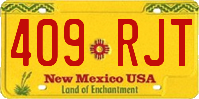 NM license plate 409RJT