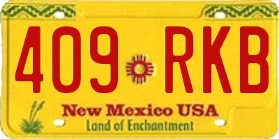 NM license plate 409RKB