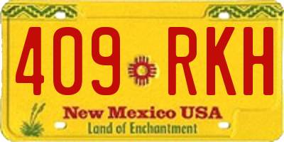 NM license plate 409RKH