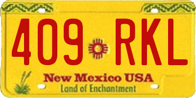NM license plate 409RKL