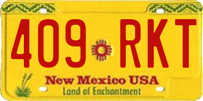 NM license plate 409RKT