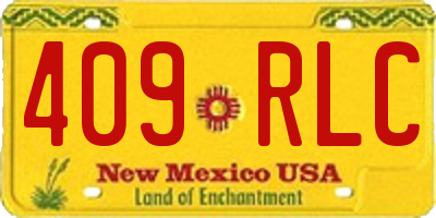 NM license plate 409RLC