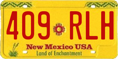 NM license plate 409RLH