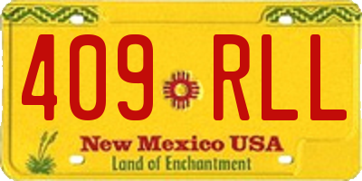 NM license plate 409RLL