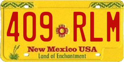 NM license plate 409RLM