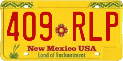 NM license plate 409RLP