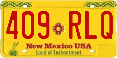 NM license plate 409RLQ