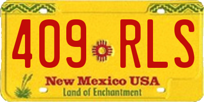 NM license plate 409RLS