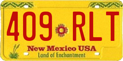 NM license plate 409RLT