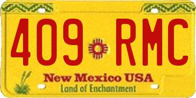 NM license plate 409RMC