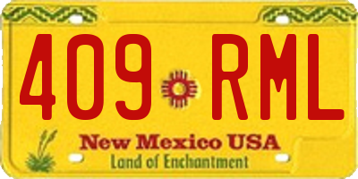 NM license plate 409RML