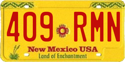 NM license plate 409RMN