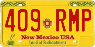 NM license plate 409RMP