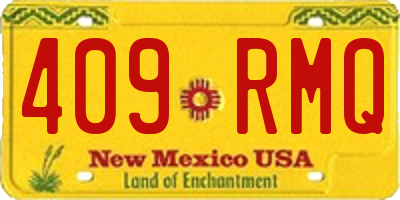 NM license plate 409RMQ