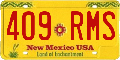 NM license plate 409RMS
