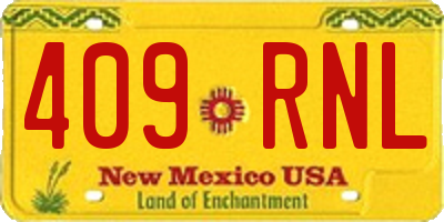 NM license plate 409RNL