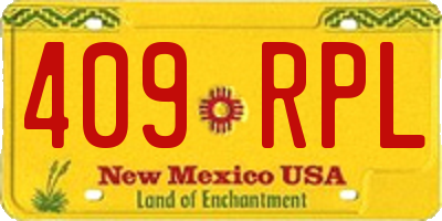 NM license plate 409RPL